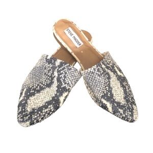 STEVE MADDEN Trace Studded Snakeskin Slide
